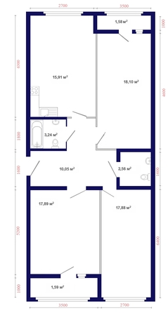 
  Продается 3-комн. квартира, 91.05 м², ЖК Юго-Западный, дом 17
. Фото 3.