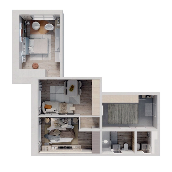 
  Продается 2-комн. квартира, 67.12 м², ЖК Стрижи Сити, блок-секции 6,7
. Фото 1.