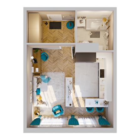 
   Продам 1-комнатную, 33.82 м², RIVERANG (РиверАнг)

. Фото 2.