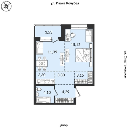 
   Продам 3-комнатную, 50.23 м², Источник, дом 2

. Фото 1.