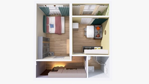 
  Продается 1-комн. квартира, 38 м², ЖК Юго-Западный, дом 17
. Фото 10.