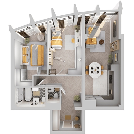 
  Продается 2-комн. квартира, 80.81 м², ЖК Звезды, дом 2
. Фото 2.