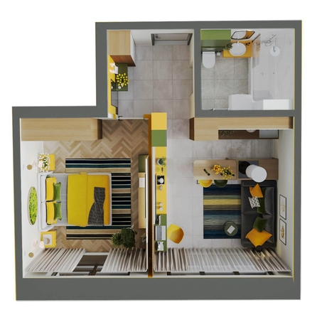 
  Продается 1-комн. квартира, 39.85 м², ЖК Стрижи Сити, блок-секции 6,7
. Фото 1.