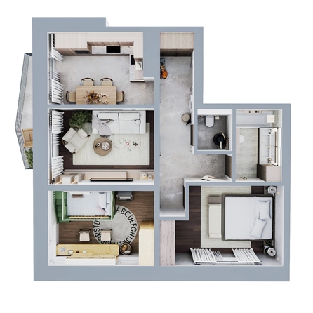
  Продается 3-комн. квартира, 71.7 м², ЖК Квартал Стрижи, 3 очередь, дом 2
. Фото 1.