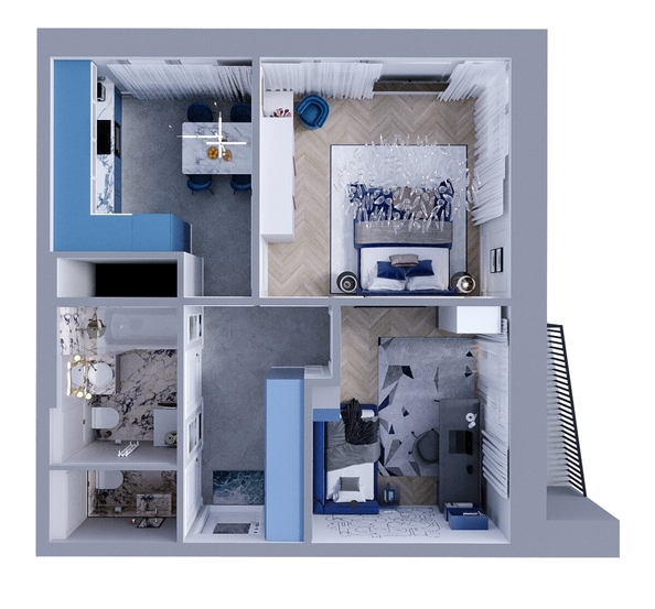 
  Продается 2-комн. квартира, 52.2 м², ЖК Квартал Стрижи, 3 очередь, дом 1
. Фото 1.
