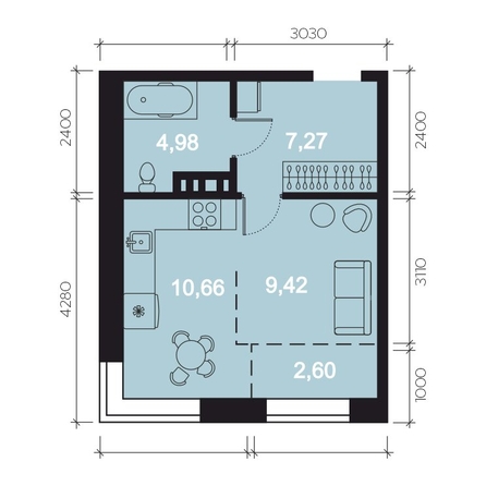 
  Продается 1-комн. квартира, 34.93 м², ЖК RIVERANG (РиверАнг)
. Фото 1.