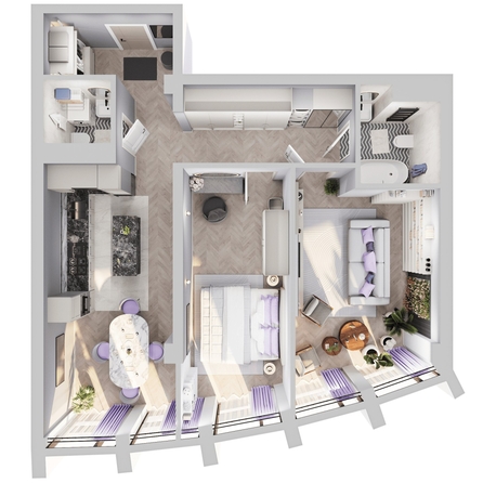 
  Продается 2-комн. квартира, 80.07 м², ЖК Звезды, дом 1
. Фото 2.