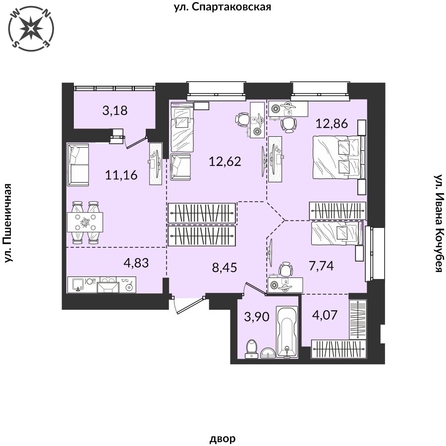 
  Продается 4-комн. квартира, 68.81 м², ЖК Источник, дом 1
. Фото 1.