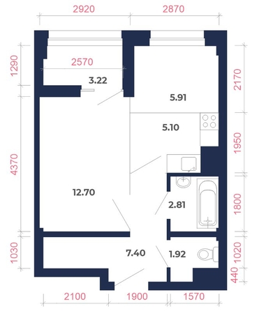 
  Продается 2-комн. квартира, 39.06 м², ЖК Юго-Западный, дом 15
. Фото 10.