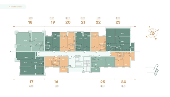 
  Продается 1-комн. квартира, 37.93 м², ЖК Фамилия, дом 2
. Фото 23.
