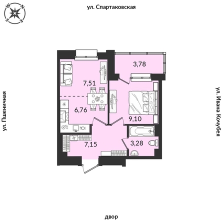 
  Продается 1-комн. квартира, 37.37 м², ЖК Источник, дом 5
. Фото 1.