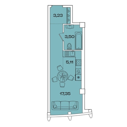 
  Продается 1-комн. квартира, 29.19 м², ЖК Звезды, дом 3
. Фото 1.