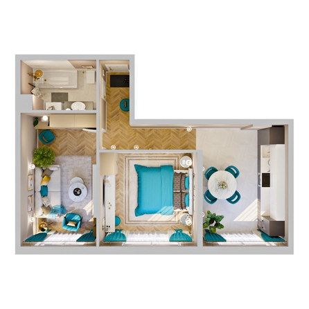 
  Продается 2-комн. квартира, 52.33 м², ЖК RIVERANG (РиверАнг)
. Фото 2.