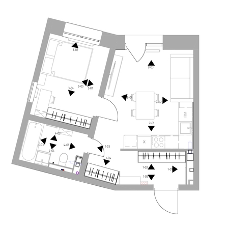 
  Продается 1-комн. квартира, 44.4 м², ЖК Квартал Стрижи, 2 очередь
. Фото 9.