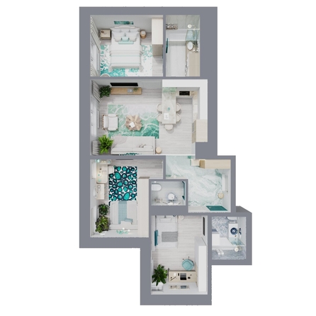 
  Продается 4-комн. квартира, 84.8 м², ЖК Квартал Стрижи, 3 очередь, дом 1
. Фото 1.