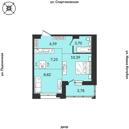 
  Продается 2-комн. квартира, 40.53 м², ЖК Источник, дом 1
. Фото 1.