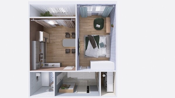 
  Продается 1-комн. квартира, 41.51 м², ЖК Юго-Западный, дом 17
. Фото 14.