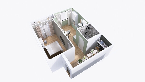 
  Продается 1-комн. квартира, 49.54 м², ЖК Юго-Западный, дом 17
. Фото 11.