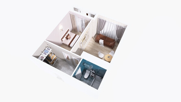 
  Продается 1-комн. квартира, 37.39 м², ЖК Юго-Западный, дом 17
. Фото 6.