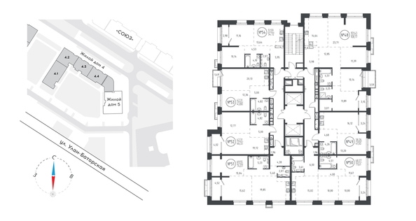 
  Продается 1-комн. квартира, 43.5 м², ЖК СОЮЗ PRIORITY, дом 5
. Фото 1.