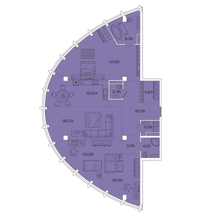 
  Продается 4-комн. квартира, 175.67 м², ЖК Звезды, дом 1
. Фото 1.