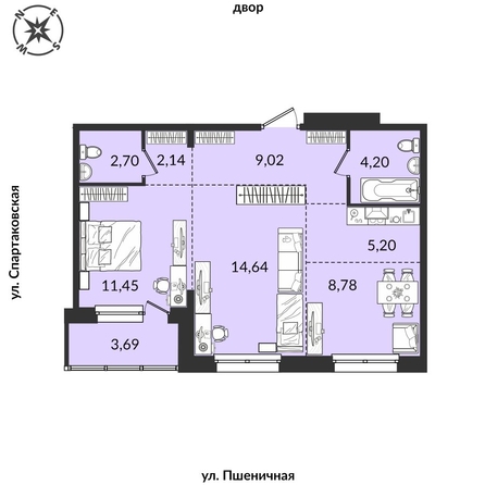 
  Продается 3-комн. квартира, 65.6 м², ЖК Источник, дом 4
. Фото 1.