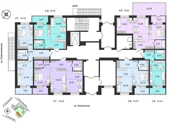 
  Продается 3-комн. квартира, 65.6 м², ЖК Источник, дом 4
. Фото 11.