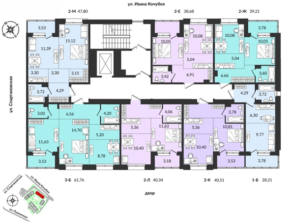 
  Продается 2-комн. квартира, 45.44 м², ЖК Источник, дом 2
. Фото 24.