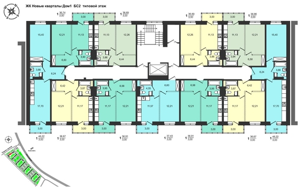 
  Продается 1-комн. квартира, 46.22 м², ЖК Новые кварталы, дом 1
. Фото 2.