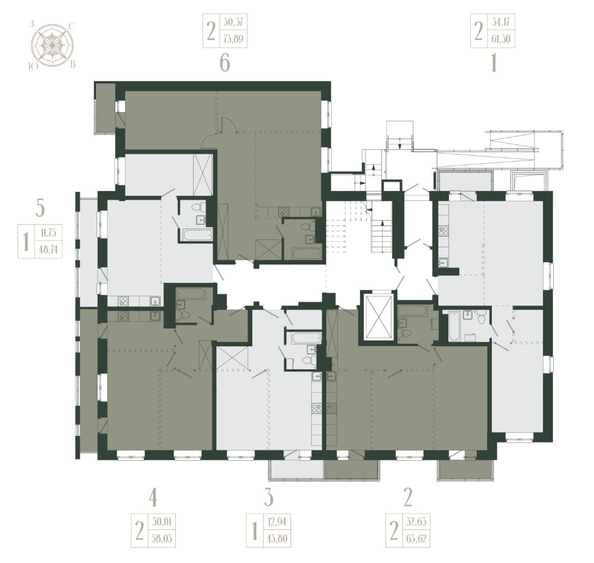 
  Продается 2-комн. квартира, 73.89 м², ЖК Новые кварталы, дом 1
. Фото 1.