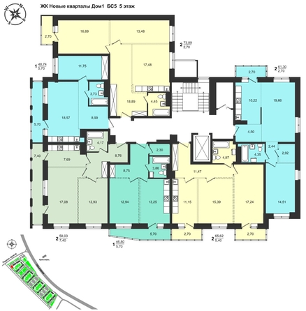 
  Продается 1-комн. квартира, 48.74 м², ЖК Новые кварталы, дом 1
. Фото 1.