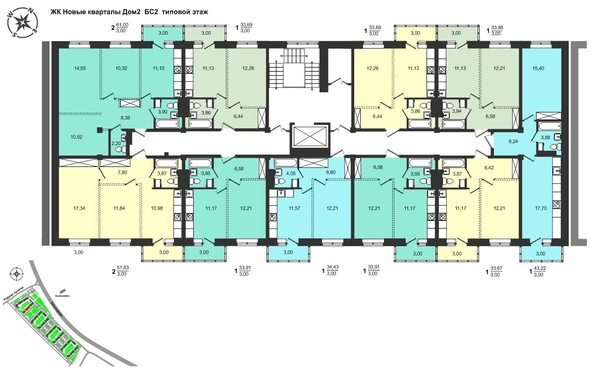 
  Продается 2-комн. квартира, 64 м², ЖК Новые кварталы, дом 2
. Фото 3.