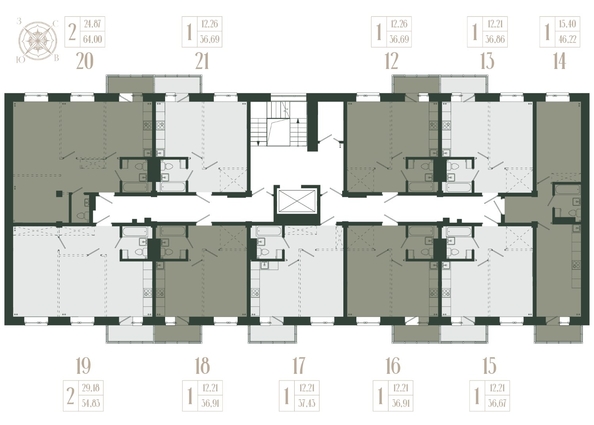 
  Продается 2-комн. квартира, 64 м², ЖК Новые кварталы, дом 2
. Фото 2.