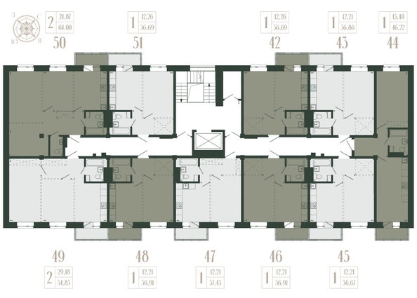 
  Продается 1-комн. квартира, 37.43 м², ЖК Новые кварталы, дом 2
. Фото 2.
