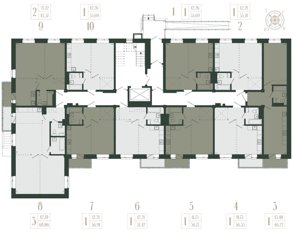 
  Продается 1-комн. квартира, 36.77 м², ЖК Новые кварталы, дом 2
. Фото 2.