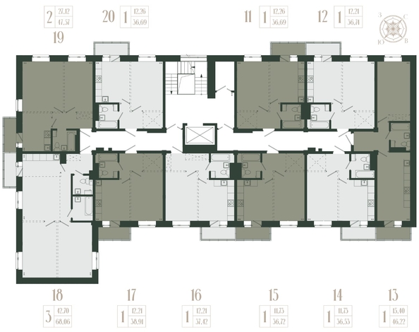 
  Продается 3-комн. квартира, 68.06 м², ЖК Новые кварталы, дом 2
. Фото 1.