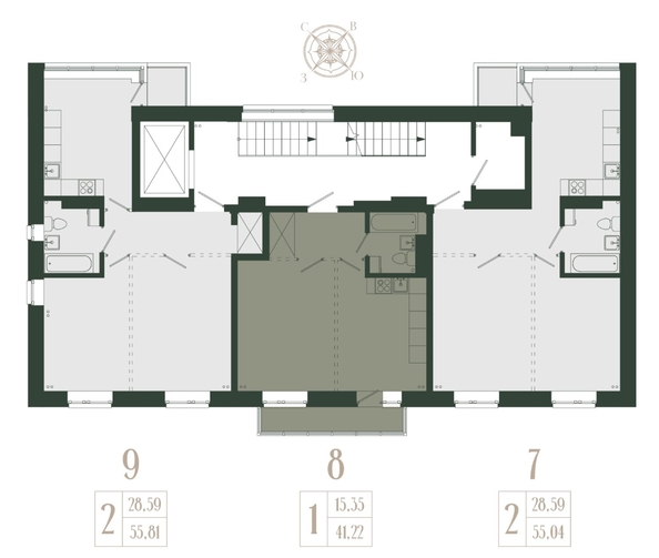 
  Продается 1-комн. квартира, 41.22 м², ЖК Новые кварталы, дом 2
. Фото 2.
