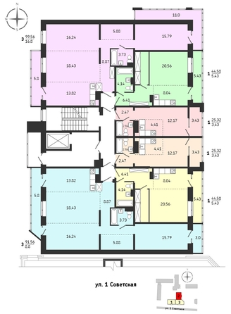 
  Продается 3-комн. квартира, 99.56 м², ЖК Суворов
. Фото 8.
