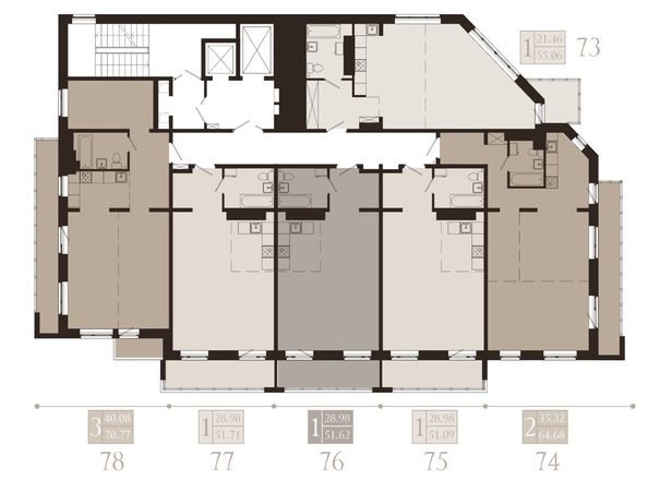 
  Продается 1-комн. квартира, 55.06 м², ЖК Суворов
. Фото 2.