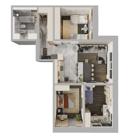 
  Продается 4-комн. квартира, 83.9 м², ЖК Стрижи Сити, блок-секции 8,9
. Фото 1.