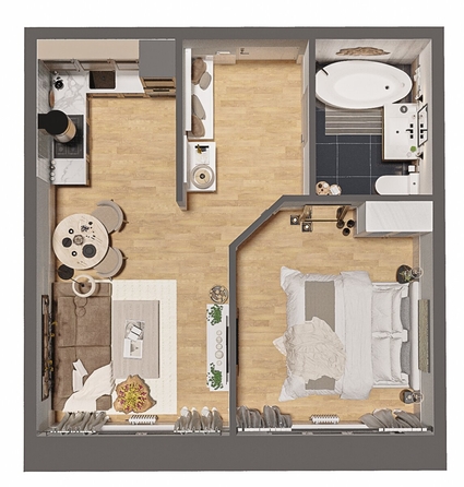 
  Продается 1-комн. квартира, 37.9 м², ЖК Квартал Стрижи, 3 очередь, дом 1
. Фото 1.
