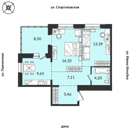
  Продается 2-комн. квартира, 64.34 м², ЖК Источник, дом 5
. Фото 1.