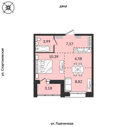 
  Продается 1-комн. квартира, 40.21 м², ЖК Источник, дом 6
. Фото 1.
