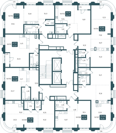 
  Продается 3-комн. квартира, 75.92 м², ЖК Бродский, 1-я очередь
. Фото 1.