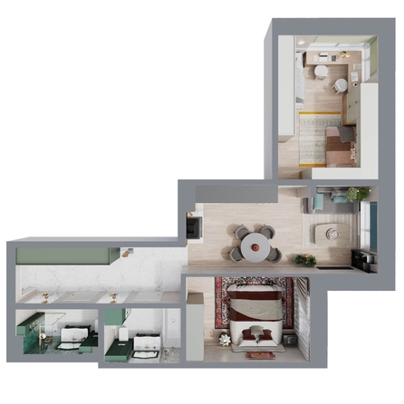 
  Продается 3-комн. квартира, 68.3 м², ЖК Стрижи Сити, блок-секции 8,9
. Фото 1.