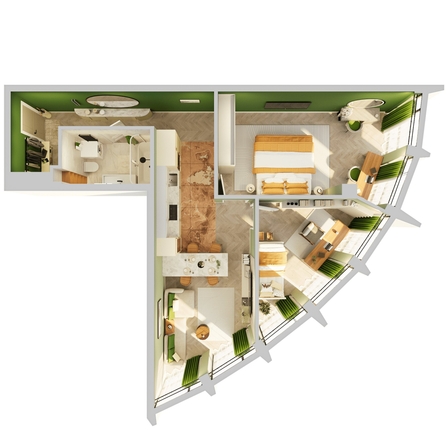 
  Продается 2-комн. квартира, 71.03 м², ЖК Звезды, дом 1
. Фото 2.