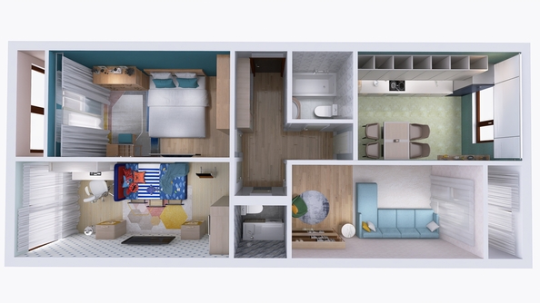 
  Продается 3-комн. квартира, 91.05 м², ЖК Юго-Западный, дом 17
. Фото 1.