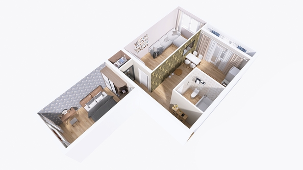 
  Продается 2-комн. квартира, 70.9 м², ЖК Юго-Западный, дом 17
. Фото 2.