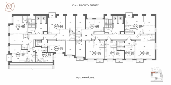 
  Продается 2-комн. квартира 61.98 м², в ЖК СОЮЗ ПРИОРИТИ МАХ, д. 4. Фото 2.