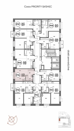 
  Продается 1-комн. квартира, 23.7 м², ЖК СОЮЗ ПРИОРИТИ МАХ, д. 4
. Фото 3.